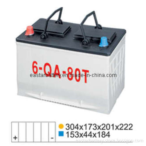 N80 JIS Standard Car Battery 12V 80ah